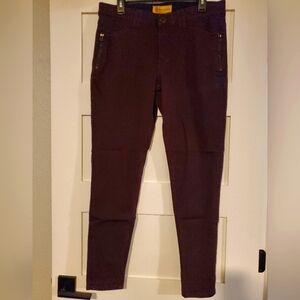 EUC Democracy Burgundy Skinny Jeans 12 Control Top